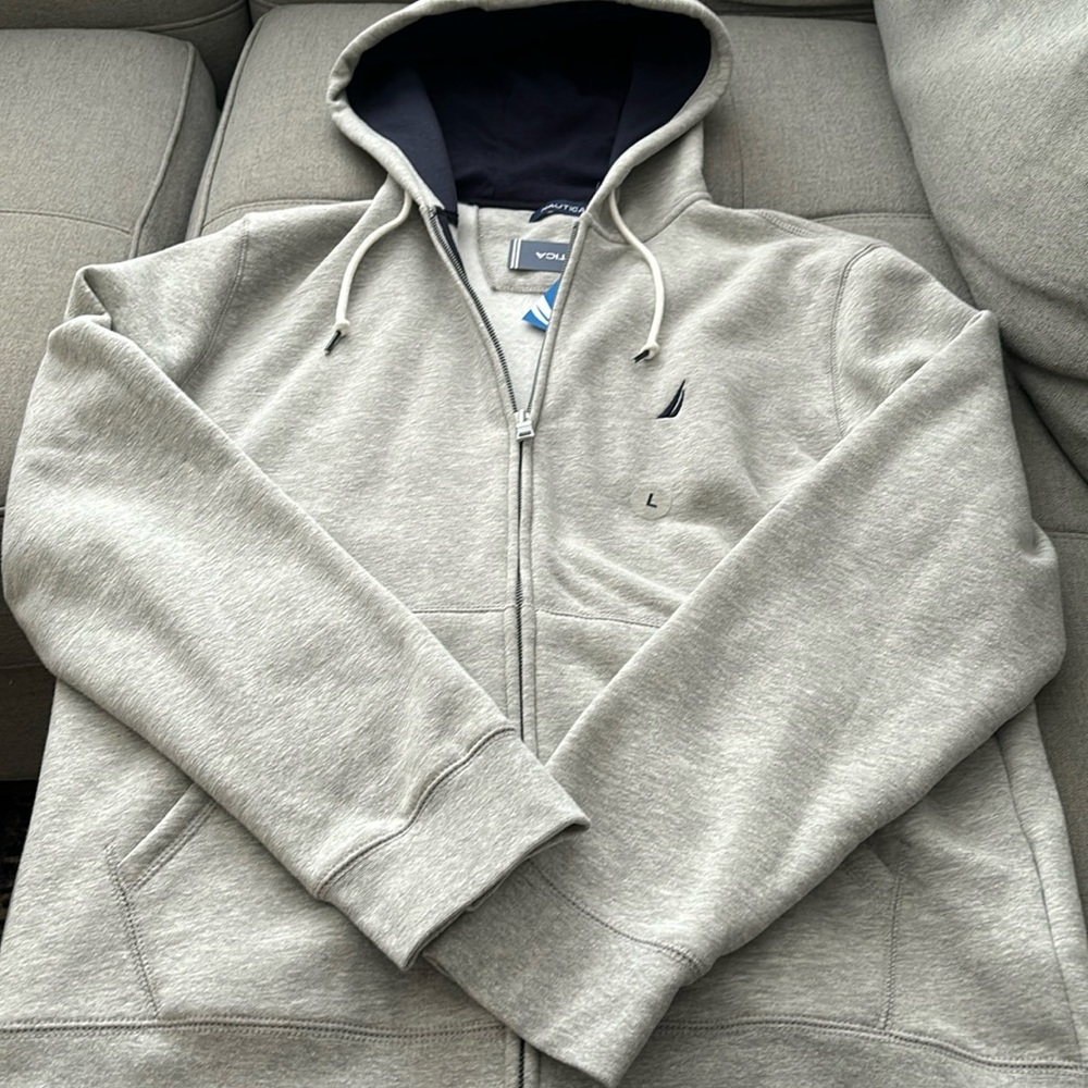 Nautica Men's Zippered Fleece Hoodie